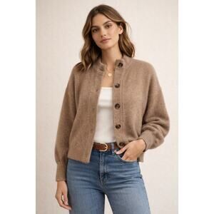 Faherty Alpine Cozy Cardigan – Toffee in Size Small Quiet Luxury 90s MInimalism